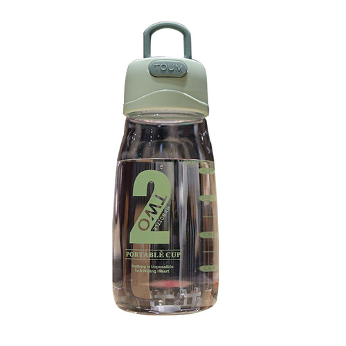 Summer new handy cup digital water bottle with filter space cup scale plastic cup for students with drop-resistant water cup