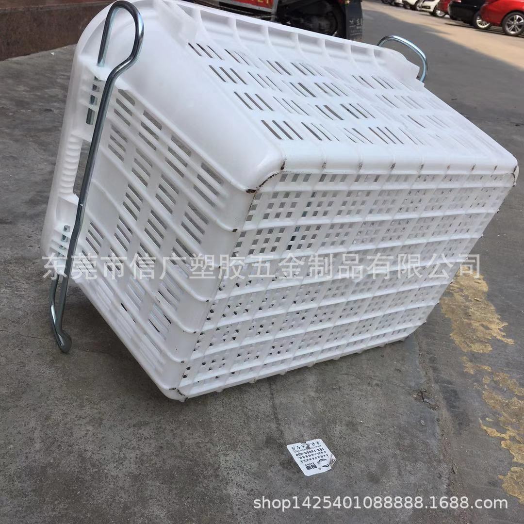 蔬菜运输胶筐 带铁耳塑料框子 套叠菜筐 塑料周转筐 生鲜配送匡