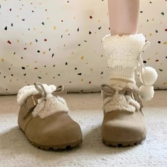 全包软底勃肯鞋女2025新款冬季加绒雪地靴复古博肯单鞋保暖棉鞋子