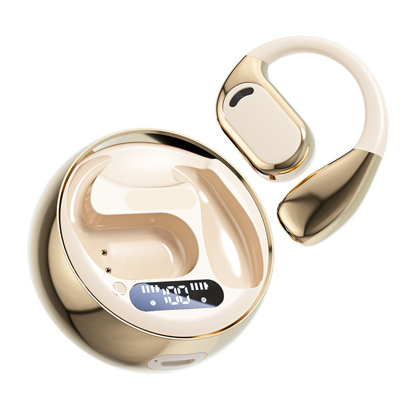 Auriculares Bluetooth Inalámbricos Abiertos M76 Transfronterizos, Conducción Ósea, Tipo Gancho para la Oreja, Auriculares Deportivos para Correr