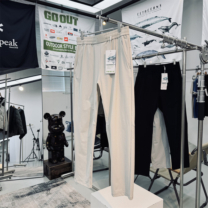 Lu Replacement! Tapered 3D Vertical Cut Moisture-Wicking Breathable Four-Way Elastic Men's Sports Outdoor Casual Quick-Drying Pants