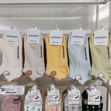ETNA卡通女短袜韩国袜子春夏薄款棉袜日系可爱小熊低腰短筒东大门
