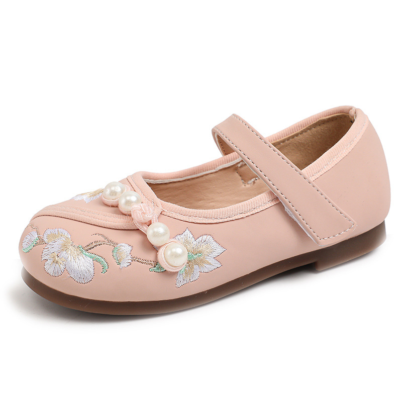 Zapatos Hanfu para niñas zapatos bordados antiguos para niños primavera y otoño 2026 zapatos de cuero de estilo nacional para niñas zapatos de princesa image 8