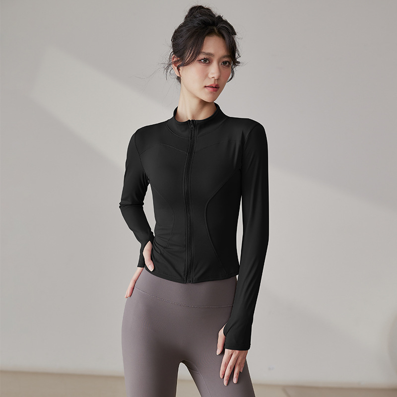 Slim-fit Quick-drying Yoga Clothes For Women, Long-sleeved Sports Fitness Tops, Fitness Clothes For Women_desvips.com