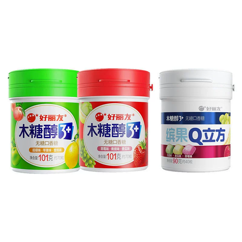 Безсахарная жевательная резинка Orion Xylitol 3+, портативная жевательная резинка для свежего дыхания, пузырёвая резинка, группа древесины