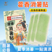 南京同仁堂藿香消暑贴物理降温降热冰凉贴夏季防中暑散热贴冰凉贴