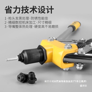Factory Direct Sales Grab Household Rivet Gun Aluminum Alloy Latin Rivet Gun Mortise Rivet Pliers