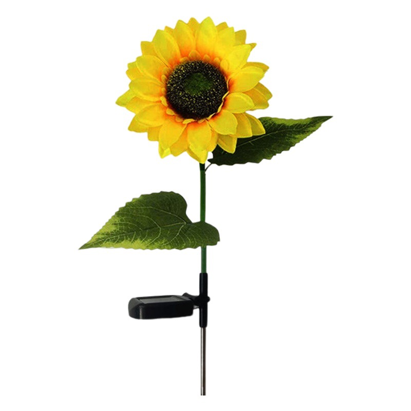 Lámpara Solar Decorativa para Jardín, con Forma de Girasol, para Exteriores, Patio, Césped, con Enchufe para el Suelo, Luz LED