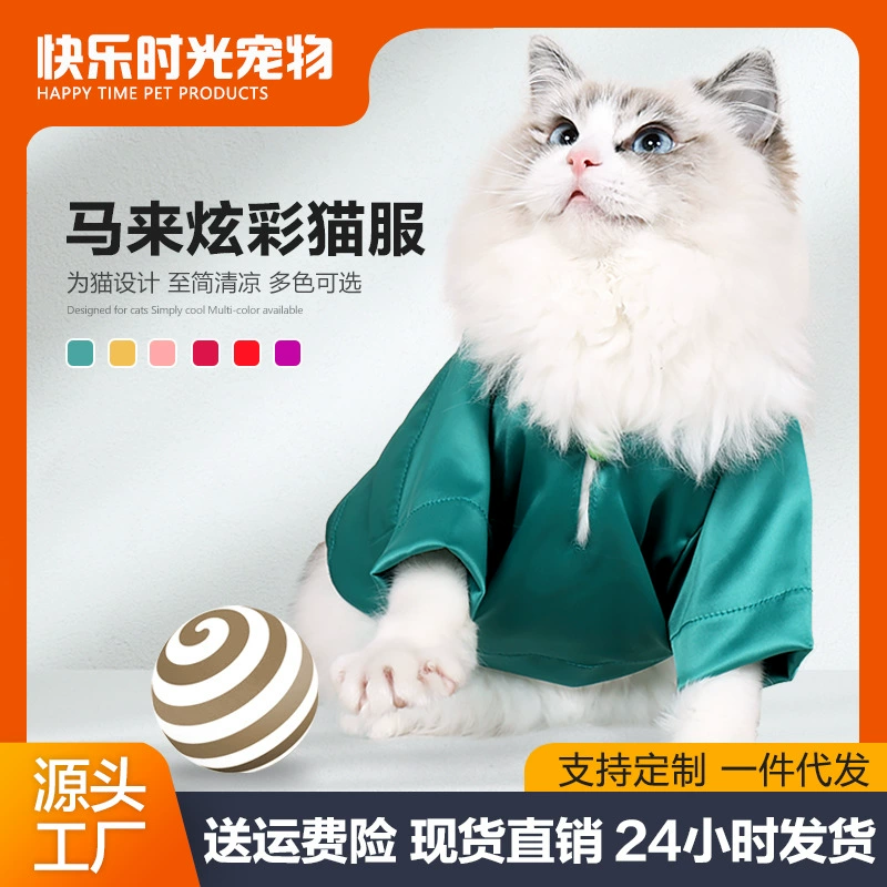 Кошачья одежда окружена ледяным шелком