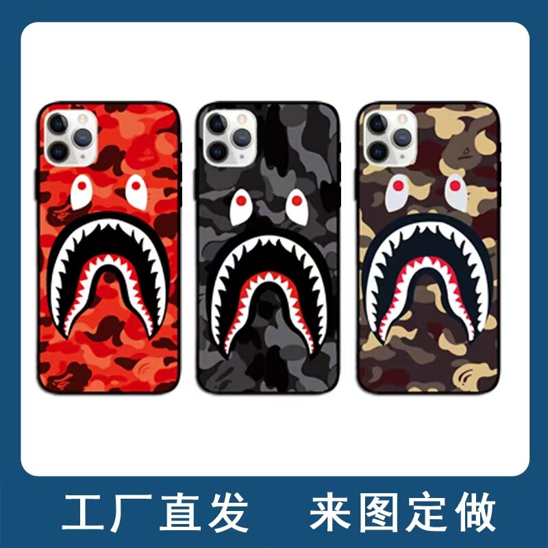 Tide brand shark mouth mobile phone case iphone16pro protective cover 16E for Apple XR cross-border 8p anti-fall 11 Tide brand shark mouth mobile phone case iphone16pro protective cover 16E for Apple XR cross-border 8p anti-fall 11