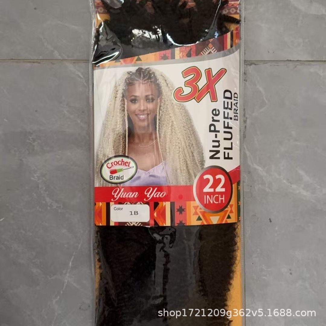 3X Twist Kinky Marley Crochet Braids Perruca de orugas image 6