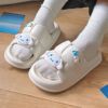 Strawberry platform, summer slippers, fashionable cute footwear for beloved, non-slip slide