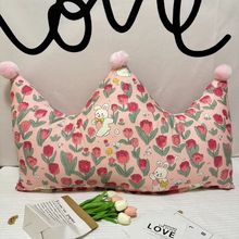 ins现代简约皇冠床头靠枕可拆洗榻榻米软包双人长靠垫抱枕大靠背