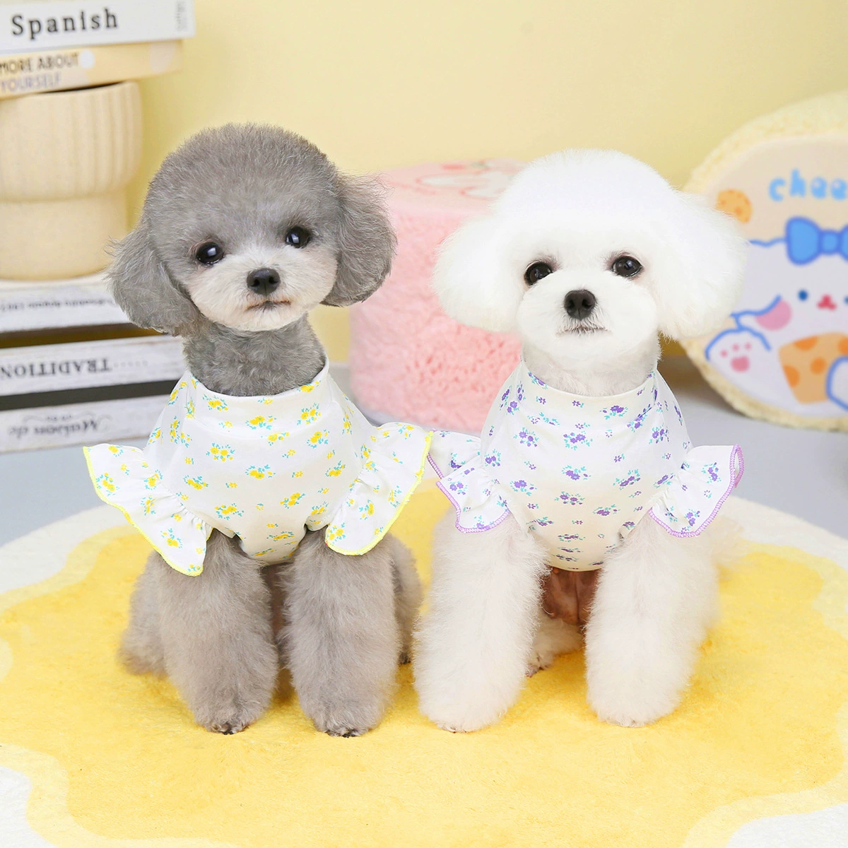 Домашнее животное собака жилет одежда плюшевый мишка Летающий рукав жилет одежда любимчика Весна и лето новый 23 летающий рукав свежий