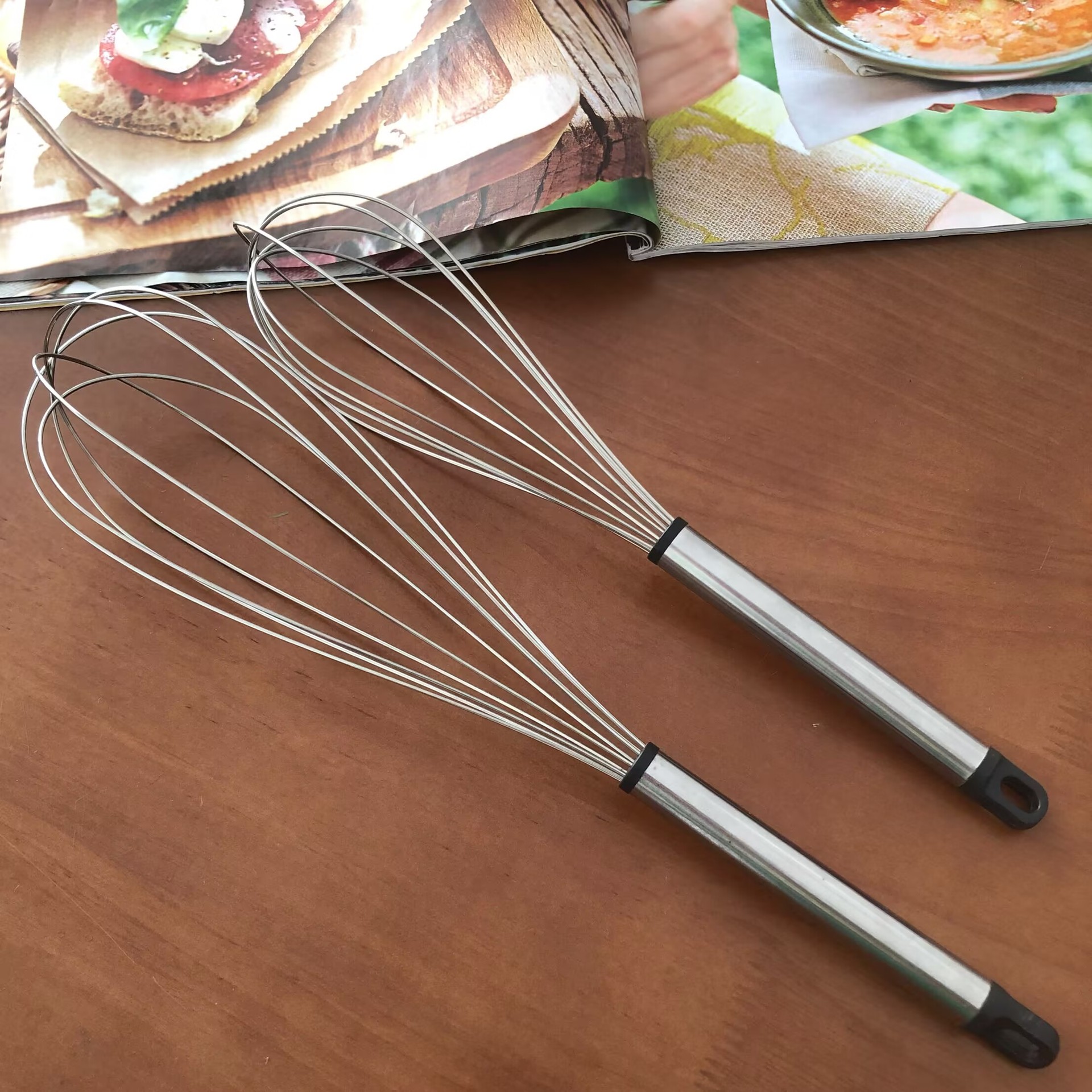 Handheld Household Manual Stainless Steel Beater Dough Mixer Egg Stirrer Baking Tool_voghion.com