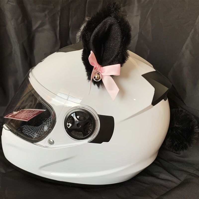 벨 블랙 블랙 고양이 귀 + 꼬리(헬멧은 포함되지 않음)