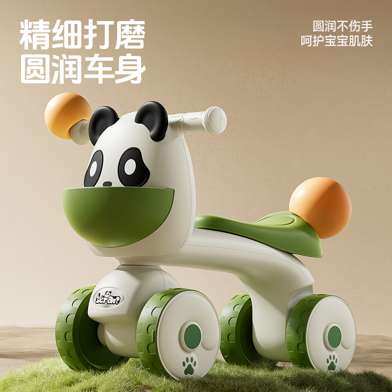 Nuevo panda coche de equilibrio para niños 1 - 3 años de edad bebé deslizante cuatro ruedas sin pedal caminante regalo de aniversario
