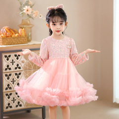 Children's performance dress skirt girl baby dress girl tutu skirt 2024 spring and summer new girl tutu princess skirt