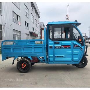 半封閉電動三輪車帶棚帶棚車成人代步載重農用貨車油電兩用電直銷
