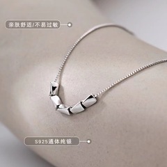 925純銀回転玉ネックレスins冷淡風小衆デザイン夏軽豪華鎖骨鎖シンプル女