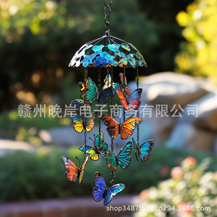 Cross-Border Hot Selling Butterfly Wind Chime Decoration Outdoor Courtyard Butterfly Wind Chime Decoration