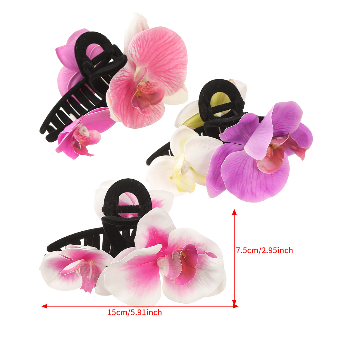 90g Weight Hair Claws Hair Accessories Type 1 Piece Quantity Date, Tea Party Occasion Mixed materials Material Flower Pattern All Seasons Season Women's Gender Sweet Style Sweet Women's Flower Mixed Materials Hair Claws 无