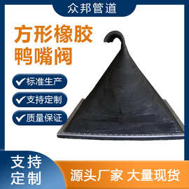 方形法兰式橡胶缓闭止回阀 鸭嘴阀背压式柔性止逆阀水泵配件生产