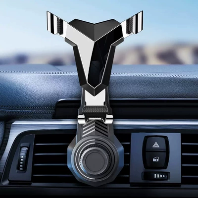 universal gravity navigation snap-on car – Car phone holder - black-mini-king-kong-long-hook-clip