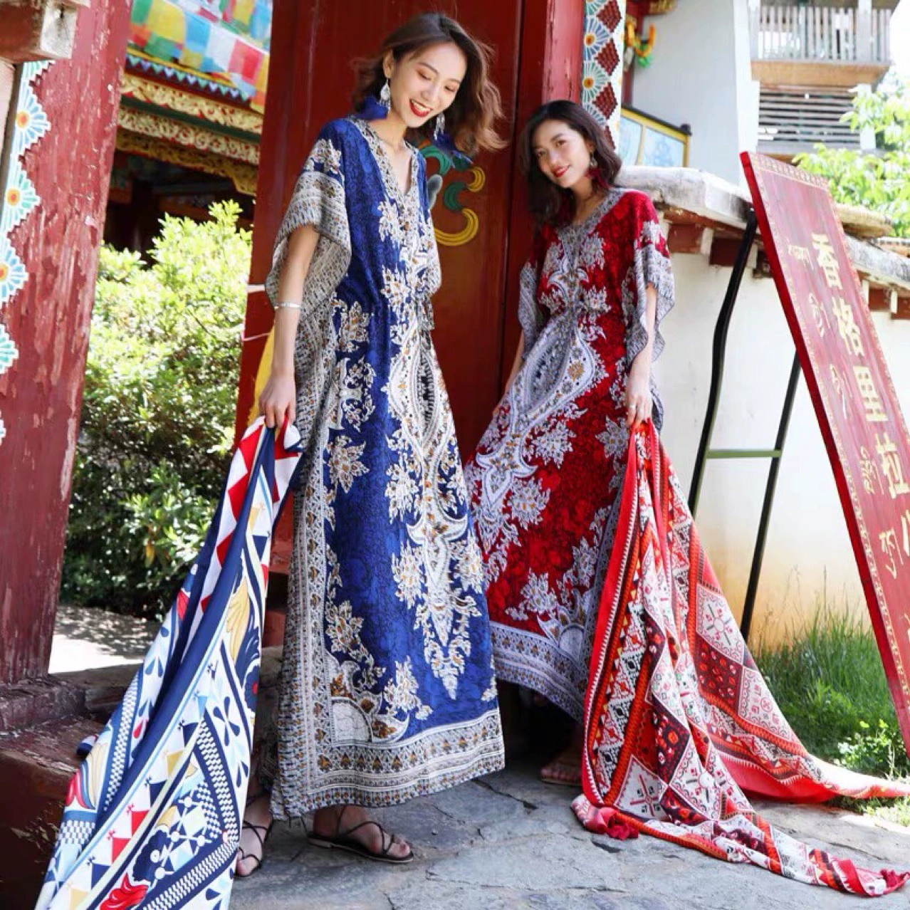 Трансграничный европейский и американский этнический стиль Свободное платье Таиланд Бали Санья пляжный туризм отдых пляжное платье