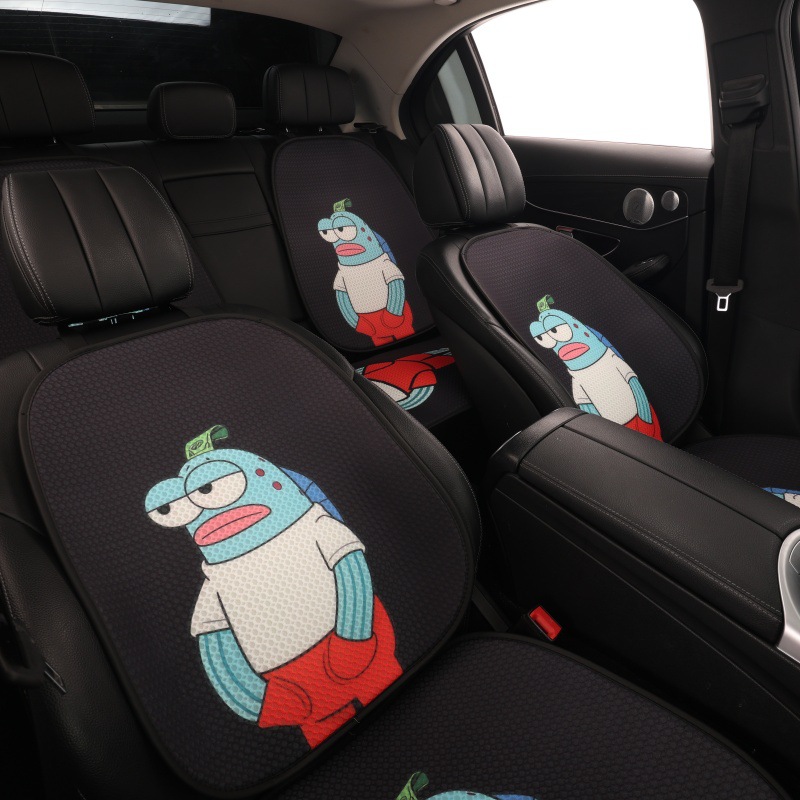 Spongebob Cartoon Car Seat Cushion, Summer All-Season Universal Ventilated and Breathable Seat Cushion, Personalized Summer Seat Cushion