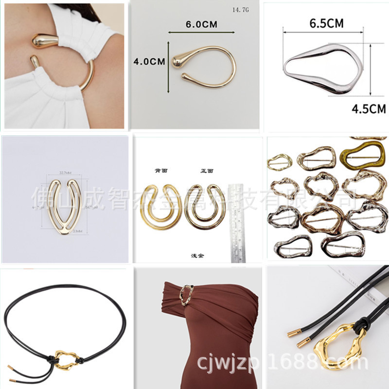 Fashion Designer Style Horseshoe Pattern Adjustable Buckle, Smooth Sailing Twistable Fashion Accessory, Export Jewelry Buckle