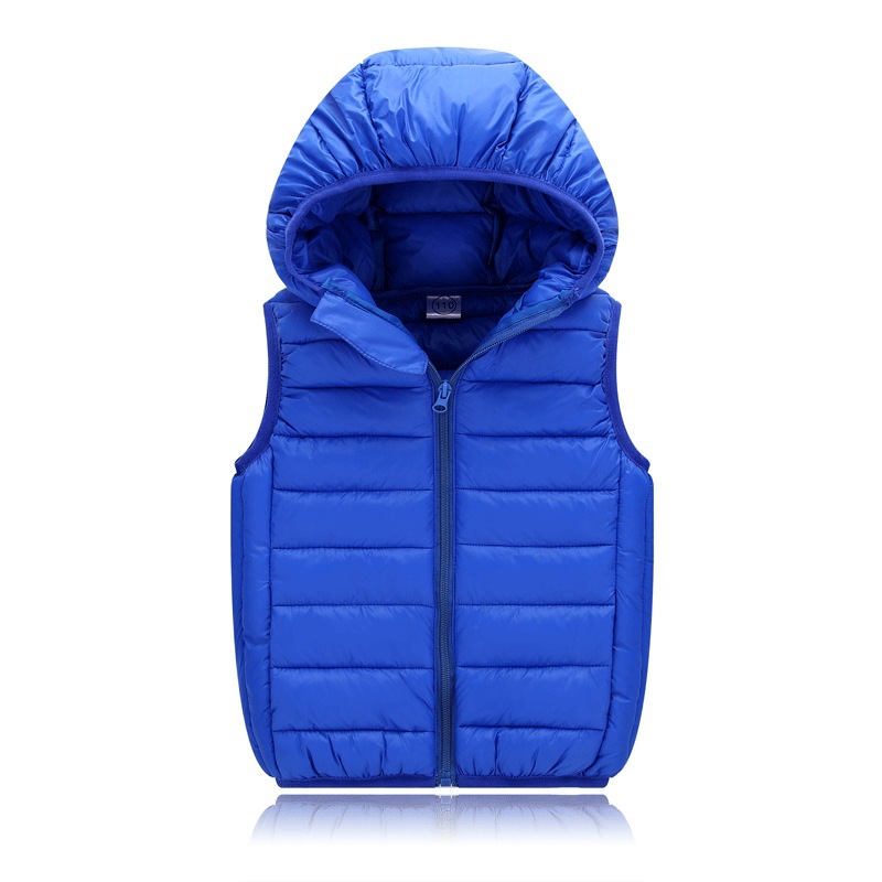 Chaleco de algodón ligero para niños Chaleco de bebé chaleco para niños niñas chaleco exterior con capucha para niños entrega de una pieza