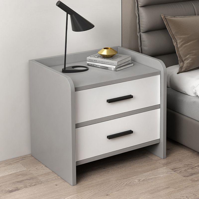 ☆ ★ 라이트 그레이 및 화이트 더블 드로우 길이 40 x 너비 40 x 높이 47 ☆ ★