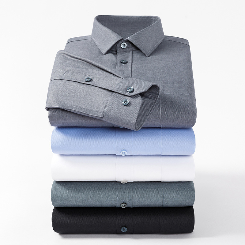 Down Warm Plus Velvet Thickened Shirt Winter Men's Long-Sleeved Shirt Classy High-End Shirt Men's Tops Men's