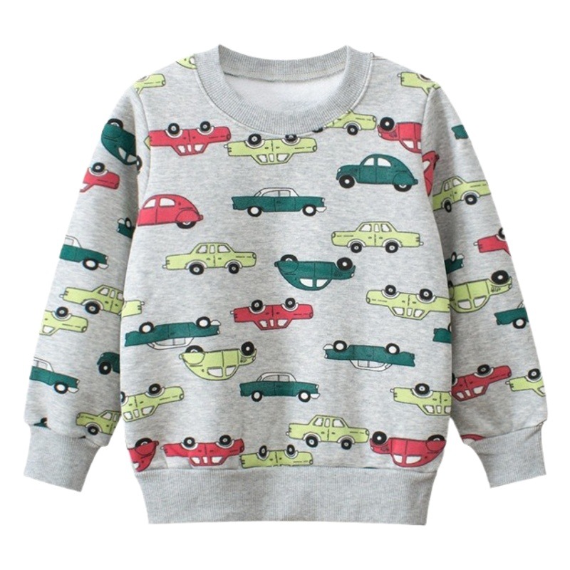 27 niños marca ropa para niños Otoño de los hombres de grano polar forrado de lana suéter de los niños de dibujos animados coche ropa de bebé entrega de una sola pieza