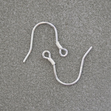 925纯银银耳勾复古磨砂银镀金银耳饰diy耳坠耳环首饰配件