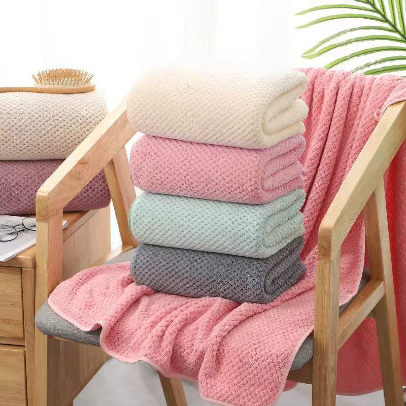 Коралловый бархатный ананасовый банный полотенце Мягкий водопоглощающий пляжное полотенце