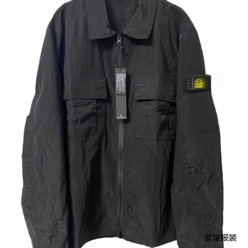 经典款石头人防晒服徽章长袖外套男女同款岛情侣潮正确版跨境|undefined