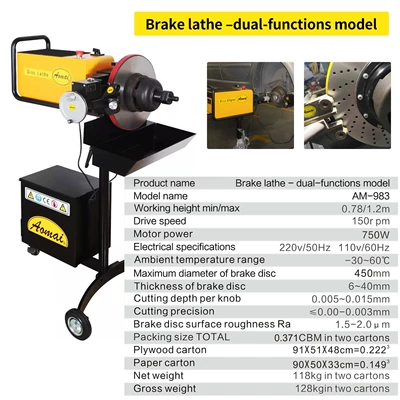 Əyləc diski təmiri Repair Machine Multi-Functional Car Disc