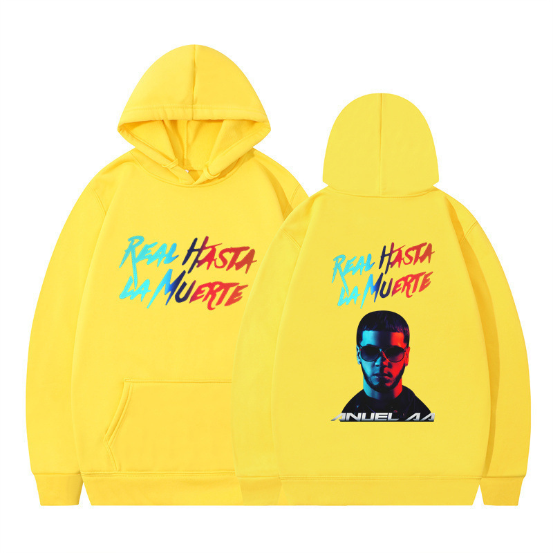 Otoño/invierno transfronterizo real hasta la muerte2D impresión tendencia hombres y mujeres europeos y americanos suéter con capucha