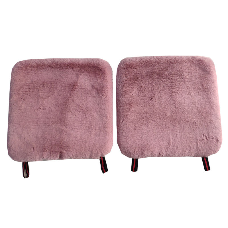 Autumn and Winter encryption thickened imitation rabbit fur three-piece car cotton cushion square cushion imitation wool car cushion without back cushion