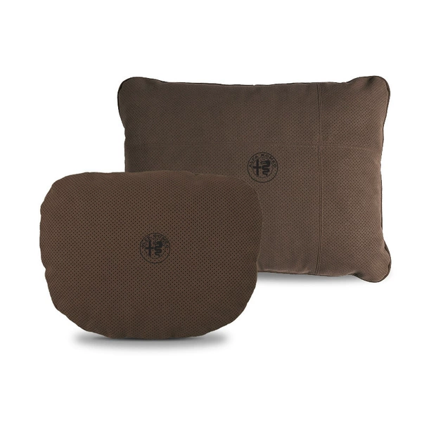 Alfa Romeo-Mocha Brown Headrest + Lumbar Support (a set)