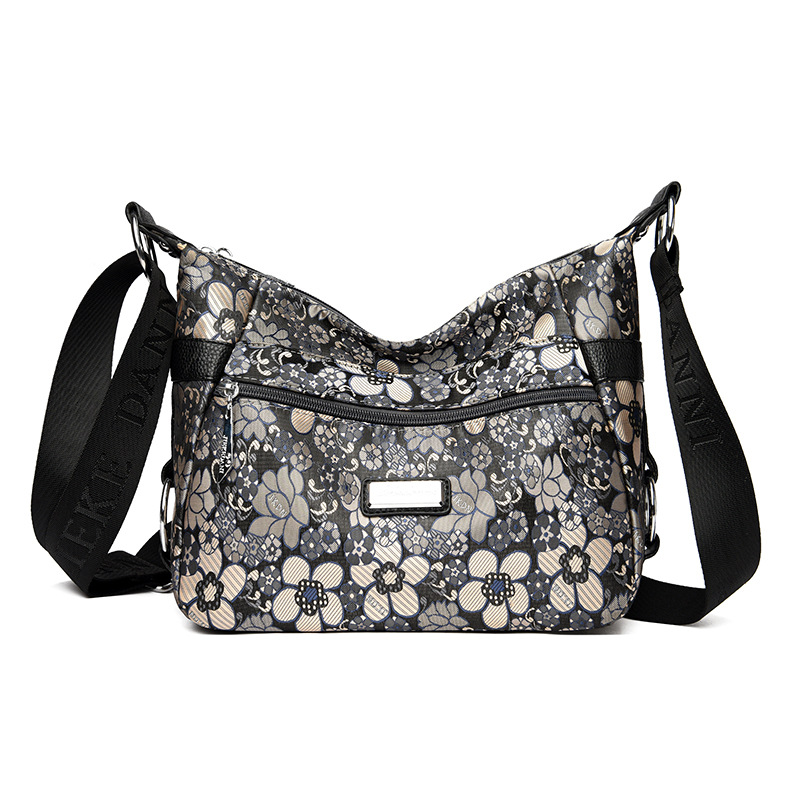 Bolsa de mujer 2023 nueva bolsa de mensajero de hombro de tela Oxford impermeable bolsa de Madre de mujer de mediana edad de gran capacidad multicompartimento