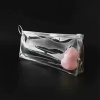 Прозрачный ПВХ самостоящая сумка для косметики разливочная бутылка молния сумка для хранения губная помада щетка для ресниц Многофункциональный упаковочный пакет