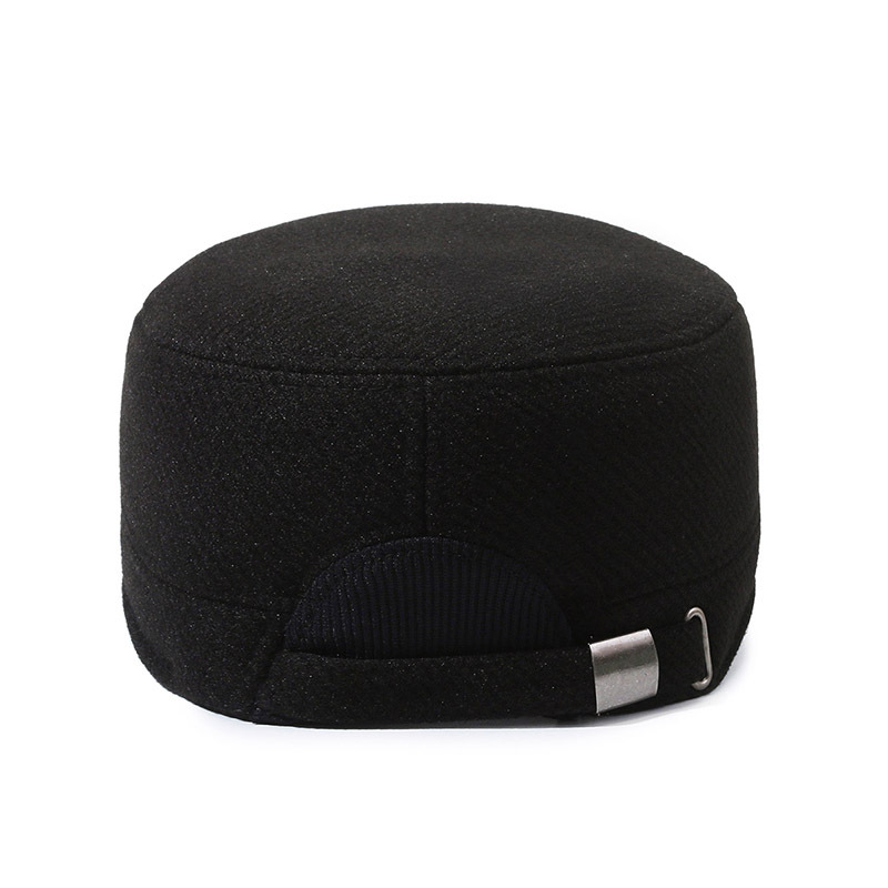 Maglietta invernale da uomo con protezione per le orecchie spessa e morbida, top in lana per persone di mezza età, caldo cotone per esterni_voghion.com