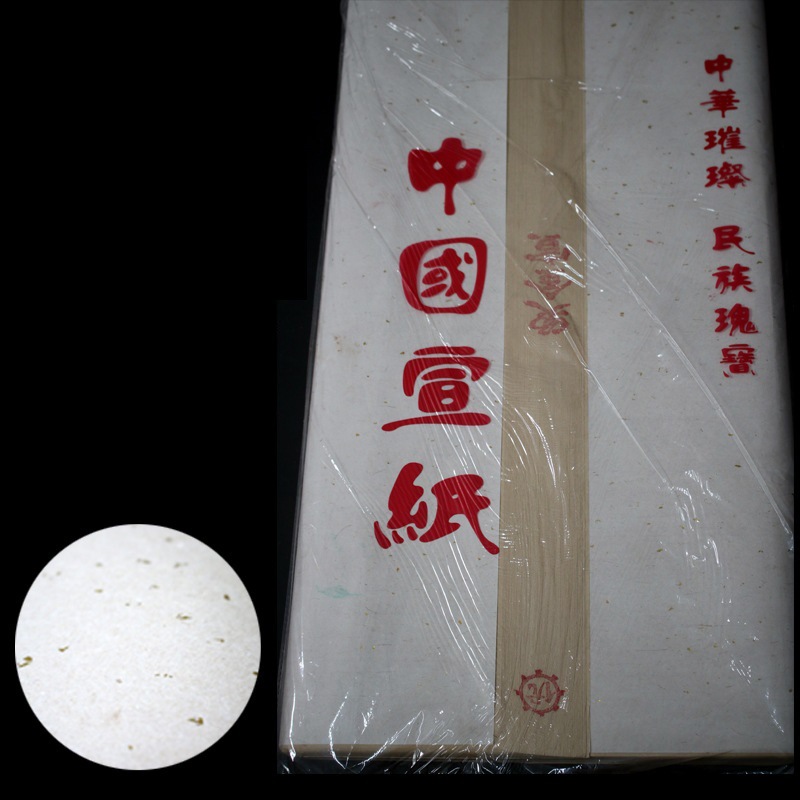 四尺仿古宣纸四尺洒仿古洒金宣纸四尺生宣书法国画用宣纸书画生宣|ms