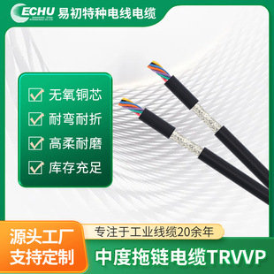 Bend-Resistant Drag Chain Cable Trvvp Shielded Drag Chain Cable 0.2 0.3 Core High-Flexibility Manipulator Control Signal Screen