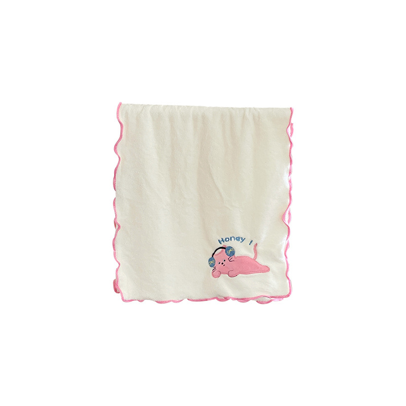 Hermosos auriculares para gatos para usar toallas de baño de cuatro piezas, vestido de baño suave absorbente de agua y seco rápido, dormitorio doméstico para usar conjunto de toallas