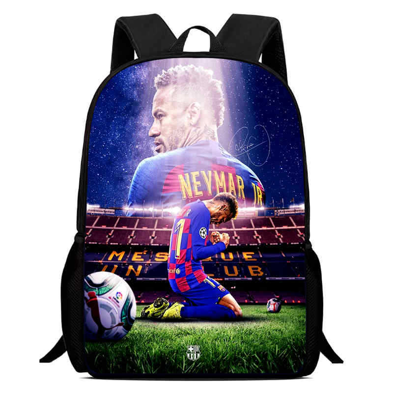 Amazon crossover nueva mochila con estampado periférico de futbolista mochila escolar para estudiantes mochila para niños