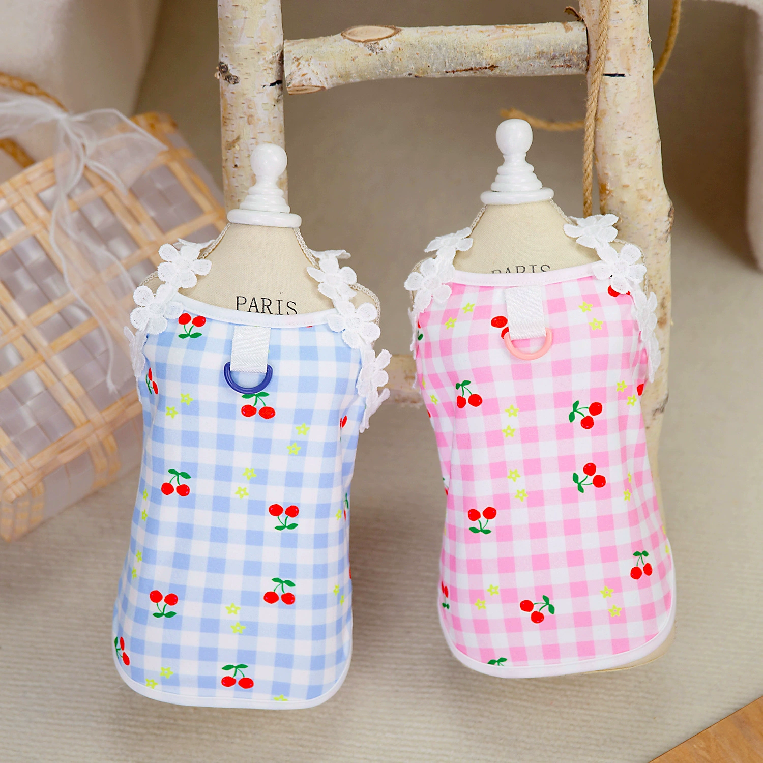 Одежда для домашних собак Одежда для домашних животных весна и лето медведь Тедди жилет для домашних животных камзол 24 Вишневый кружевной камзол